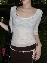 Vintage Rosy Lace T