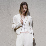 (JK-3019)ローズリボンセットアップジャケット
