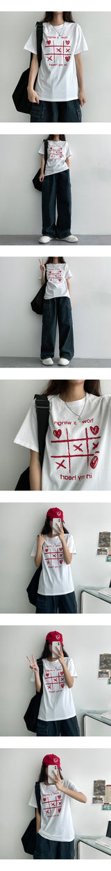 Acurl ハート半袖Tシャツ