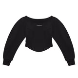 Off-the-shoulder sweatshirt