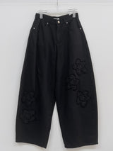 Floral Patch Balloon Wide Pants