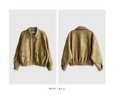 Vine Pocket Leather Blouson / 3 colors