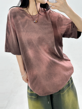 GRADATION WOVEN COLORBLOCK OVERFIT SHORT SLEEVE🖤🤎💙🩷 - 4 COLORS