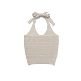 サマーニットホルタートップ_natural ivory