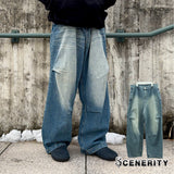 Frang washed denim pants
