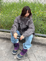DETACHABLE HOOD FIELD JACKET CHARCOAL