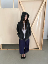  stripe washing hood zip-up