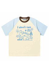 パステルドッグスケッチラグランTシャツ