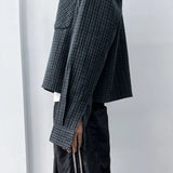 Plaid Pocket Cropped Shirt