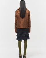 Bluesf searing suede short jacket