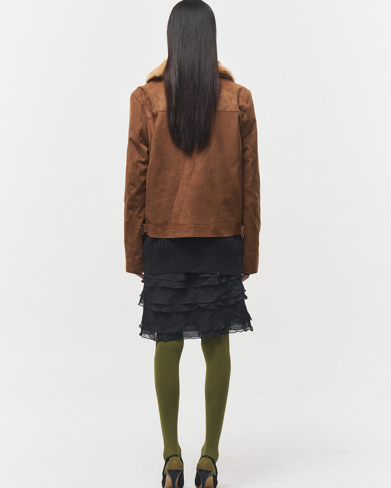 Bluesf searing suede short jacket
