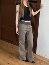 Low rise banding flare pants(3color)
