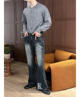 [ESSENTIAL LINE] Round neck basic cardigan(2color)