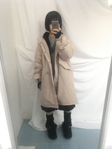2wayコージーテクスチャーニットフード