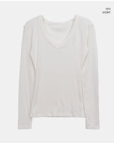 Ryudi Slim Wool ribbed V-neck knit