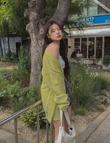 Summer Turf Pigment Net Cardigan