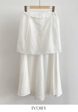 Reshu Wrinkle Flare Long Skirt