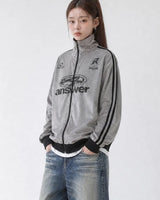 (UNISEX) Velour Track Jersey Jacket