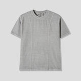 Crop Panel Pigment Half T-Shirt (4color) (No.974)