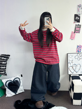 STITCH BALLOON DENIM PANTS 💙S-XL🖤