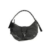 Vintage Eyelet Buckle Shoulder Bag