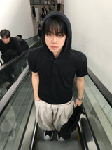 ゴーデ ヘンリーネック フーデッド ショートスリーブ Tシャツ 5カラー