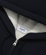 Small Authentic Sherpa Bonding Hooded Zip-Up Heather Gray