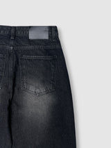 Spoken Wide Black Denim Pants (S, M, L, XL, 2XL)