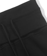FOLDING SWEAT MAXI SKIRT_Black