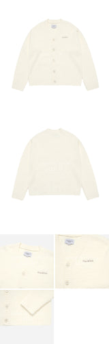 24FW Vネックブークルカーディガン クリーム