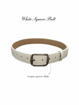 White Square Belt