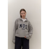 Huke x Nus. ハーフジップアップ(BLACK)