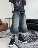 エパールピンタックバミューダ8分丈デニムパンツ
