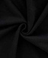Lettering Embroidered Hoodie Zip-Up - Black