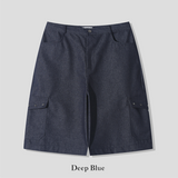 Twos herringbone bermuda pants