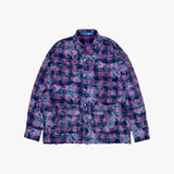 smoke wash check shirt_purple