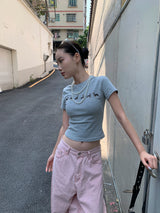 ダックスフントビーズ ラウンドショートスリーブ Tシャツ