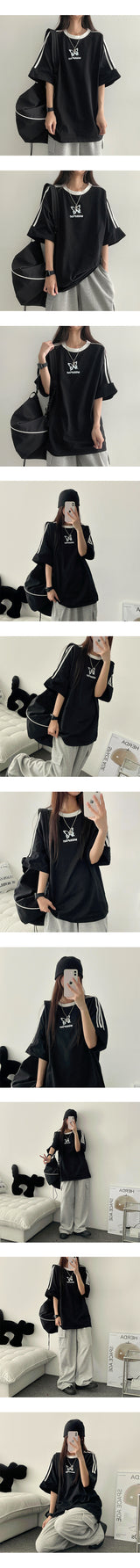 Modine Slant Nagran Butterfly Trackline Short Sleeve T-Shirt