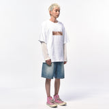 フェイクアンダーブープクロップTシャツ