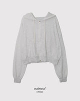Everyday 2WAY Crop Loose Hood Zip-up (9color)