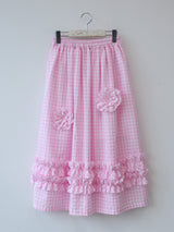  finale check skirt / pink