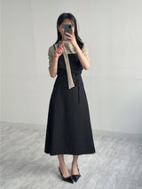 Halter Neck A-Line Long One-Piece