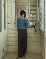 Noah Linen Boat Neck Long Sleeve Knit