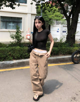 Cont Parachute Adjust Cargo Pants