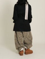 (Leopard Item) Kiya leopard printed balloon-fit wide pants