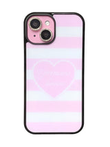 (Copy of) Whipping Stripe phone case - pink (black glass) - standard(non-magsafe)