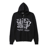 LAS Lettering Printed Hooded Zip-Up Knitwear (4 colors)