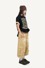 Cross-print Cargo Bermuda Pants