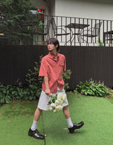 コートオーバーフィット刺繍シャツ