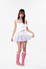 PLÜF Godet Base Skirt (Pink)